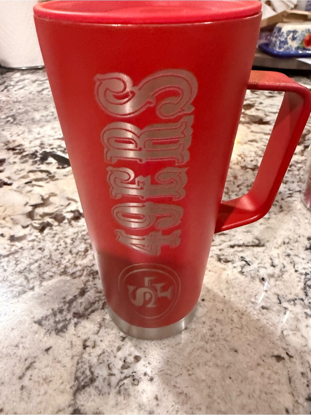 GAP Red Travel Mug with Metallic 49ers